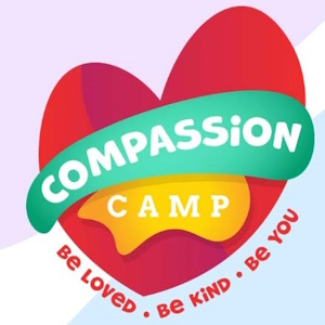 Compassion Camp logo of a red heart with banner